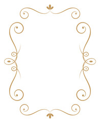 Ornate Border in Victorian style. Vintage Frame Isolated on white background. Vector illustration