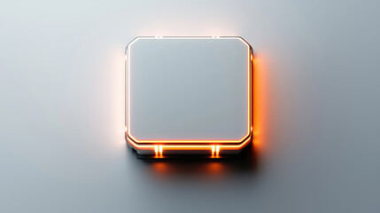 Illuminated Square Panel Futuristic Design Element