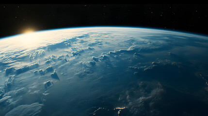 Obraz premium Astrophotography of Earth Seen from Space