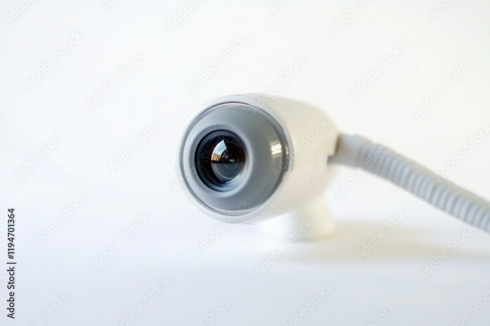 Poster a camera with a cord attached, suitable for use in various settings such as outdoor events or indoor