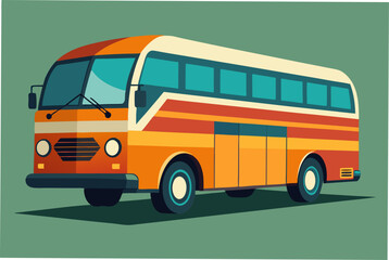 Beautiful Bus vector art illustration.