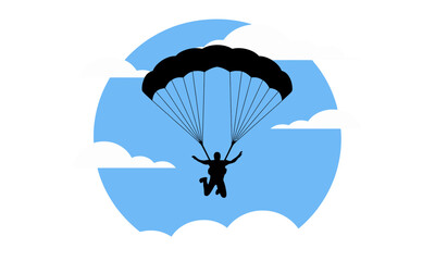Skydiving sport vector graphic