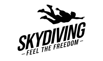 Skydiving sport vector graphic