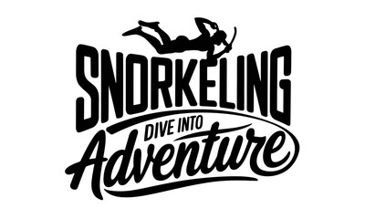 Obraz premium Snorkeling minimal vector clipart 