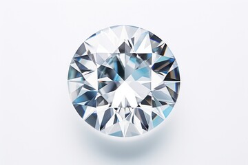 Diamond gemstone jewelry white background.