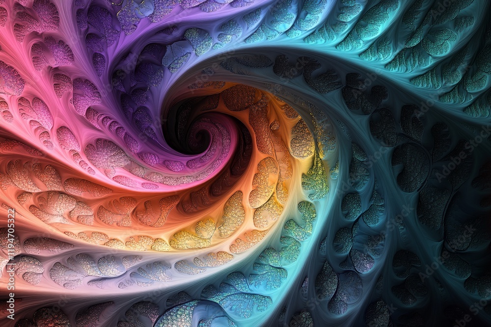 Poster this image showcases a vibrant spiral pattern with swirling colors creating a mesmerizing kaleidosco