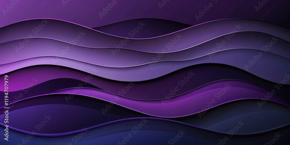 Poster abstract purple wave pattern design elegant curving layers