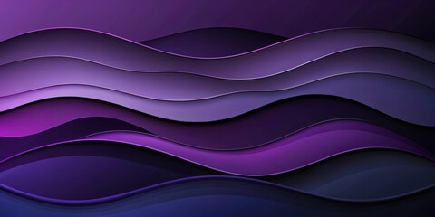Fototapeta premium Abstract Purple Wave Pattern Design Elegant Curving Layers