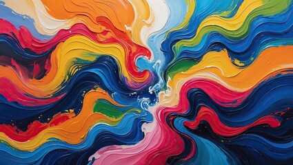 Fototapeta premium Captivating colorful abstract watercolor art piece