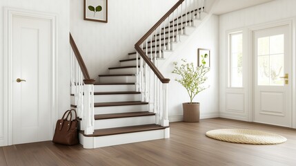 Modern farmhouse style home interior design.