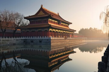 Forbidden palace landscape landmark spirituality.