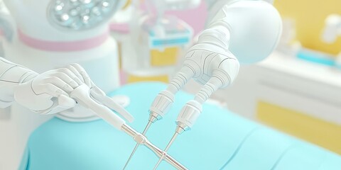 Fototapeta premium Advanced Robot Performing Precision Surgery