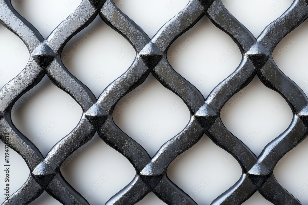 Leinwandbilder the image captures a striking black lattice structure set against a light background, highlighting a