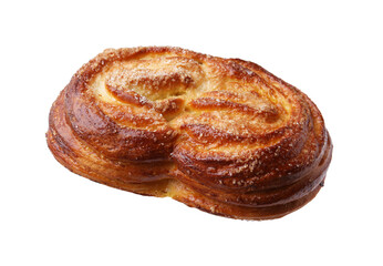 Freshly baked sweet pastry isolated on white