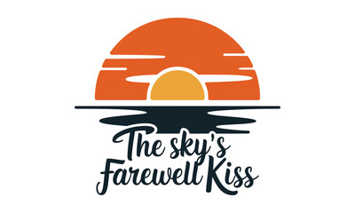 Sunset Minimal vector travel clipart