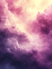 Fototapeta premium Dramatic pink and purple cloudscape.