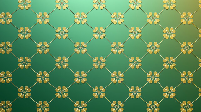 seamless pattern with leaves ,st patrick day background