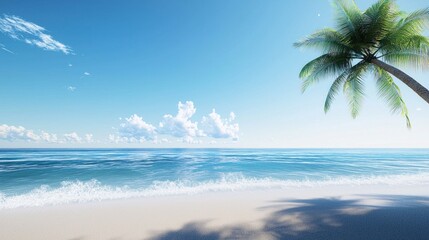 Obraz premium Tranquil Tropical Beach Scene