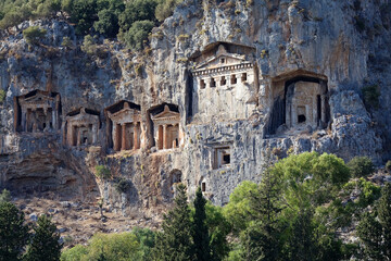 The rock tombs of Myra, Turkey