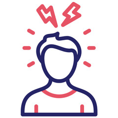 Stress vector icon illustration of Lifestyles iconset.