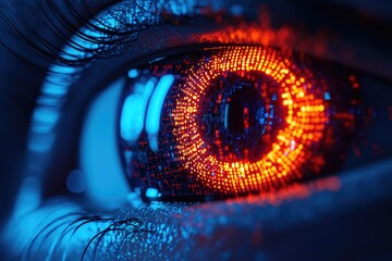 A detailed view of an individual's eye, suitable for medical or educational purposes