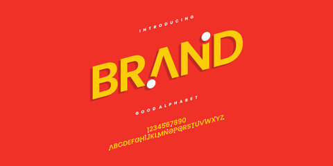 Brand minimal abstract alphabet fonts. Typography technology, electronic, movie, digital, music, future, logo creative font. vector illustration