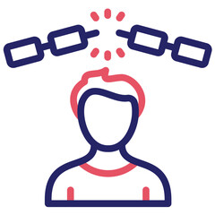 Freedom vector icon illustration of Lifestyles iconset.