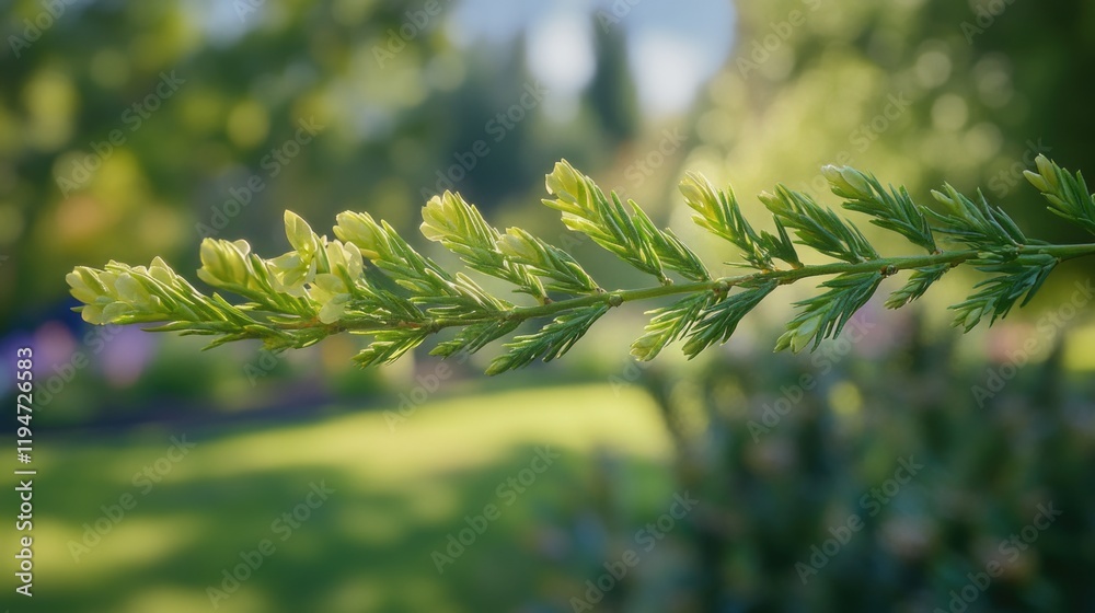 Poster A detailed view of a tree branch with intricate details and textures
