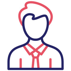 Student Male vector icon illustration of Literature iconset.