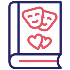 Drama vector icon illustration of Literature iconset.