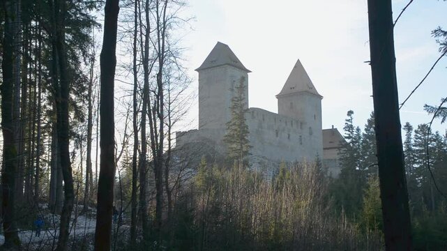 Romantic gothic medieval castle of Ka&scaron;perk Kasperk, Czechia