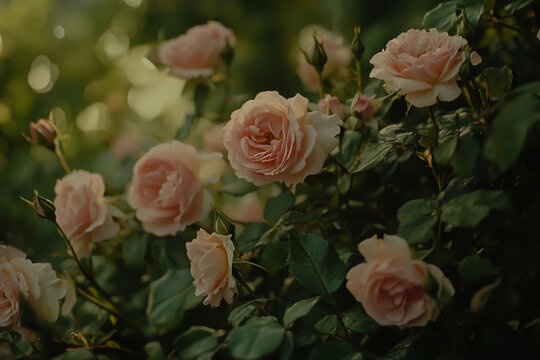A close-up of a vibrant pink rose in full bloom, with a hint of morning dew, captures the delicate beauty of nature.