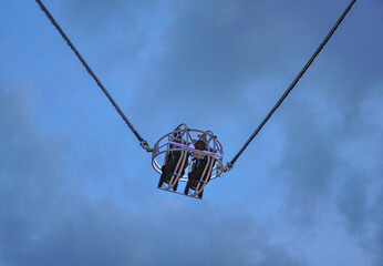 Enjoy Paris: Rotating Tower with Flying Chairs at the Tuileries Fair in 2013