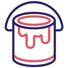 Paint Bucket vector icon illustration of Home Improvements iconset.