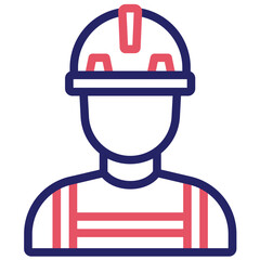 Builder Male vector icon illustration of Home Improvements iconset.
