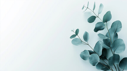 Obraz premium Eucalyptus flower leaves leaf isolated on a white background
