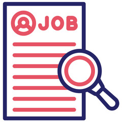 Job Analysis vector icon illustration of Human Resource iconset.