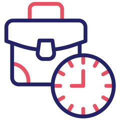 Working Time vector icon illustration of Human Resource iconset.