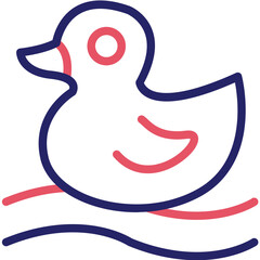 Rubber Duck vector icon illustration of Children Toys iconset.