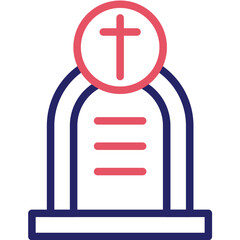 Tomb vector icon illustration of Funeral iconset.