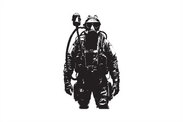 Fire fighter Silhouette