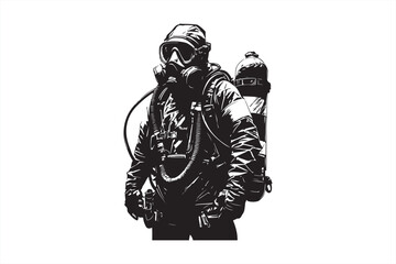 Fire fighter Silhouette