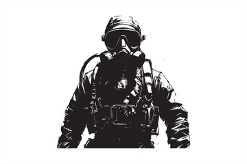 Fire fighter Silhouette