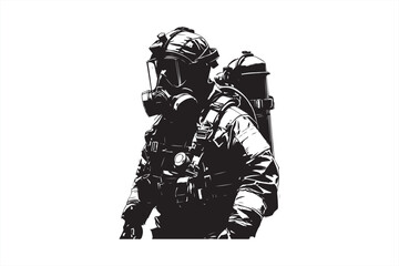 Fire fighter Silhouette