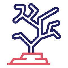 Coral Reef vector icon illustration of Coastline iconset.