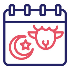 Eid al-Adha vector icon illustration of Hajj Pilgrimage iconset.