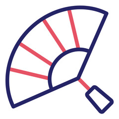 Hand Fan vector icon illustration of Hajj Pilgrimage iconset.