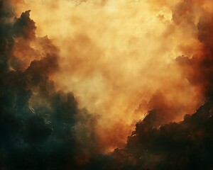 Fiery orange and dark cloudscape.