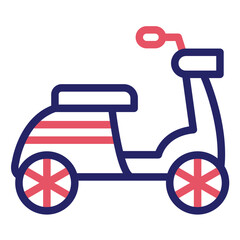Italian Scooter vector icon illustration of Italy iconset.