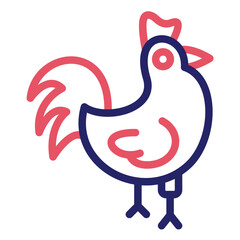 Rooster vector icon illustration of Festa Junina iconset.